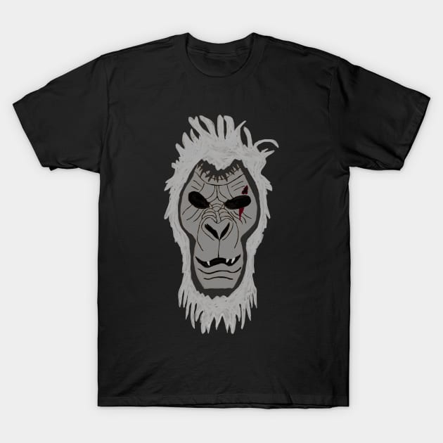 (painted) White Monkey man mask (be a beast!) T-Shirt by Moonsong